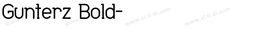 Gunterz Bold字体转换